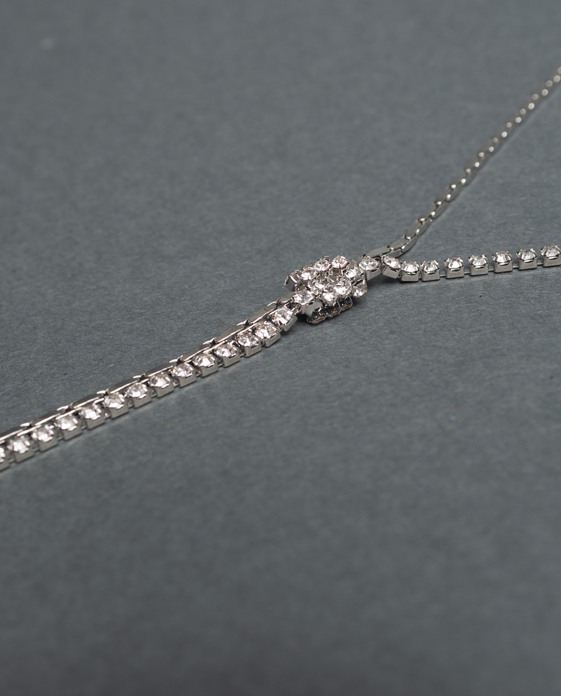 Nicole • Bridal Multiway Crystallized Back V Tassel Necklace - Roxlynch.com
