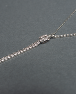 Nicole • Bridal Multiway Crystallized Back V Tassel Necklace - Roxlynch.com