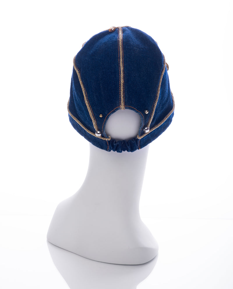 Ana • Royal Blue Denim Pimped Cap