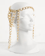 Artemis •  Multiway Gold Oversized Dangling Chain Headdress