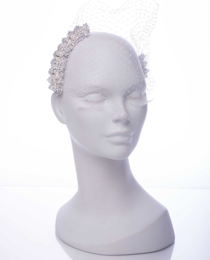 Samantha • Bridal Mini Birdcage Face Veil - Roxlynch.com