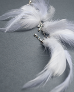 Emily • Bridal Multiway Feathered Hair Cascade Fascinator - Roxlynch.com
