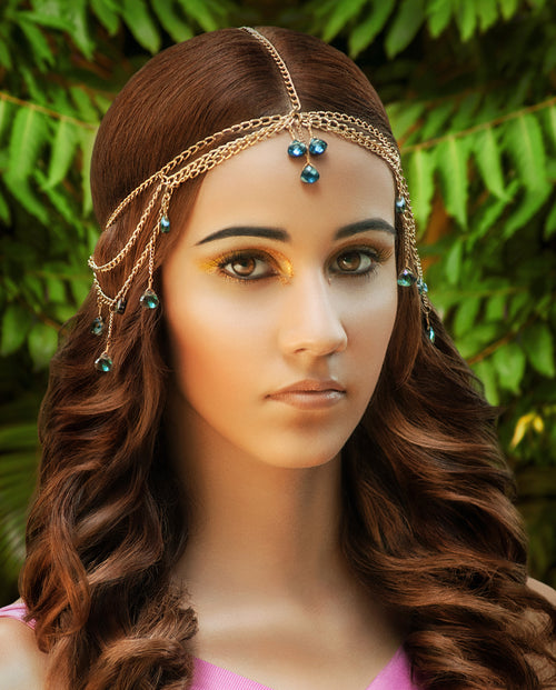 Norns • Gold Dangling Chain Dangling Headdress- Roxlynch.com